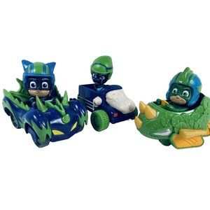 4” PJ Masks Dino Trouble Mini Push Along Toy Rolling Vehicles Lot of 3